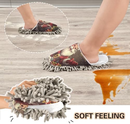 Santa Mop Slippers for a Tidy Home