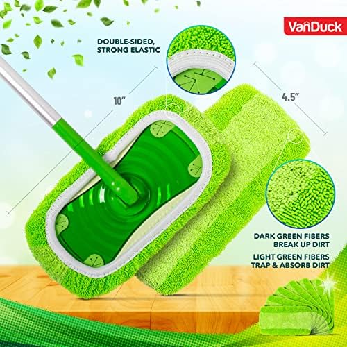 VanDuck Reusable Mop Pads 4-Pack for Swiffer Sweeper