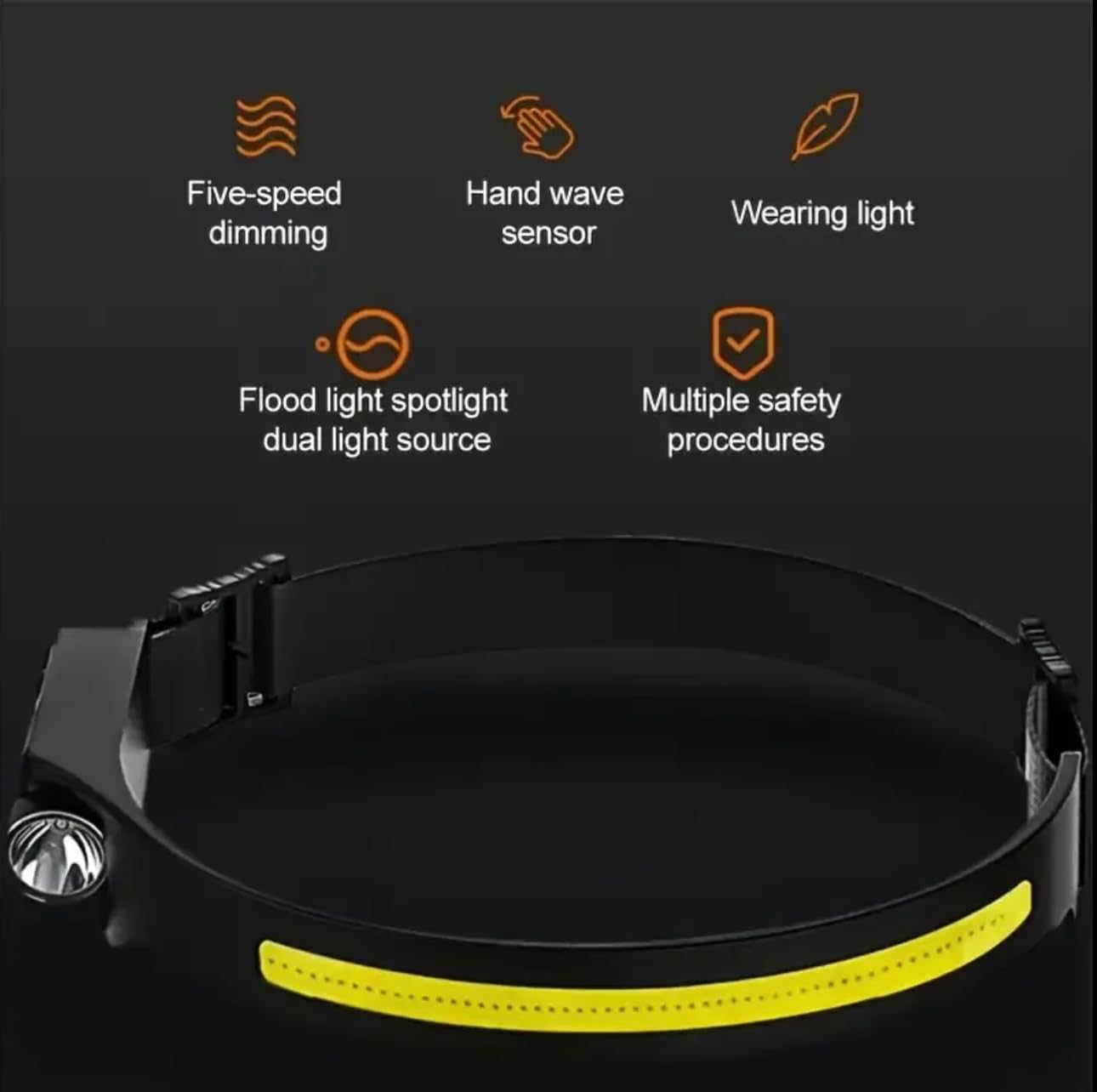 10-Watt Rechargeable Headlamp With 270 Wide Beam