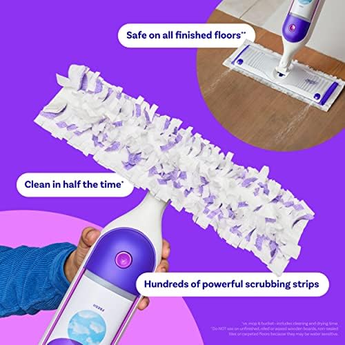 Swiffer PowerMop Multi-Surface Mopping Pad Refill 11 Count Deep Cleaning Easy Maintenance