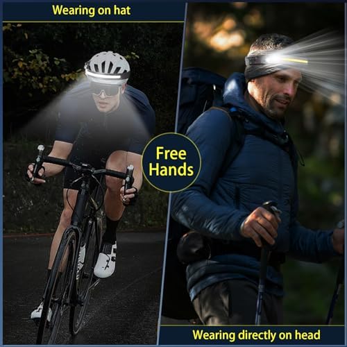 Rechargeable Forehead Headlamp 2000mAh with 230 Wide Beam