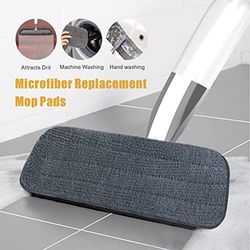 Microfiber Wet Mop with 3 Washable Pads and Refillable Bottle