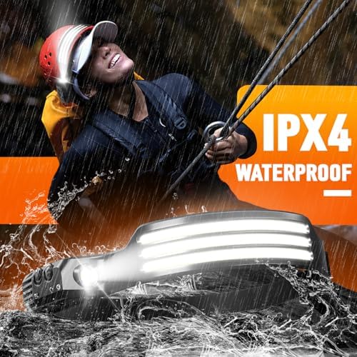6-Piece Rechargeable LED Headlamp Perfect for Hiking Camping
