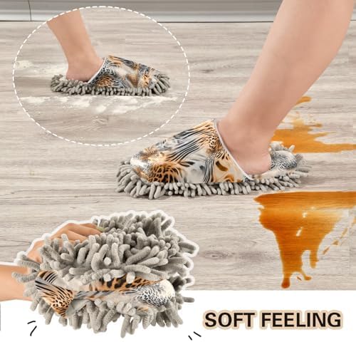 Kigai Microfiber Slippers with Leopard Design