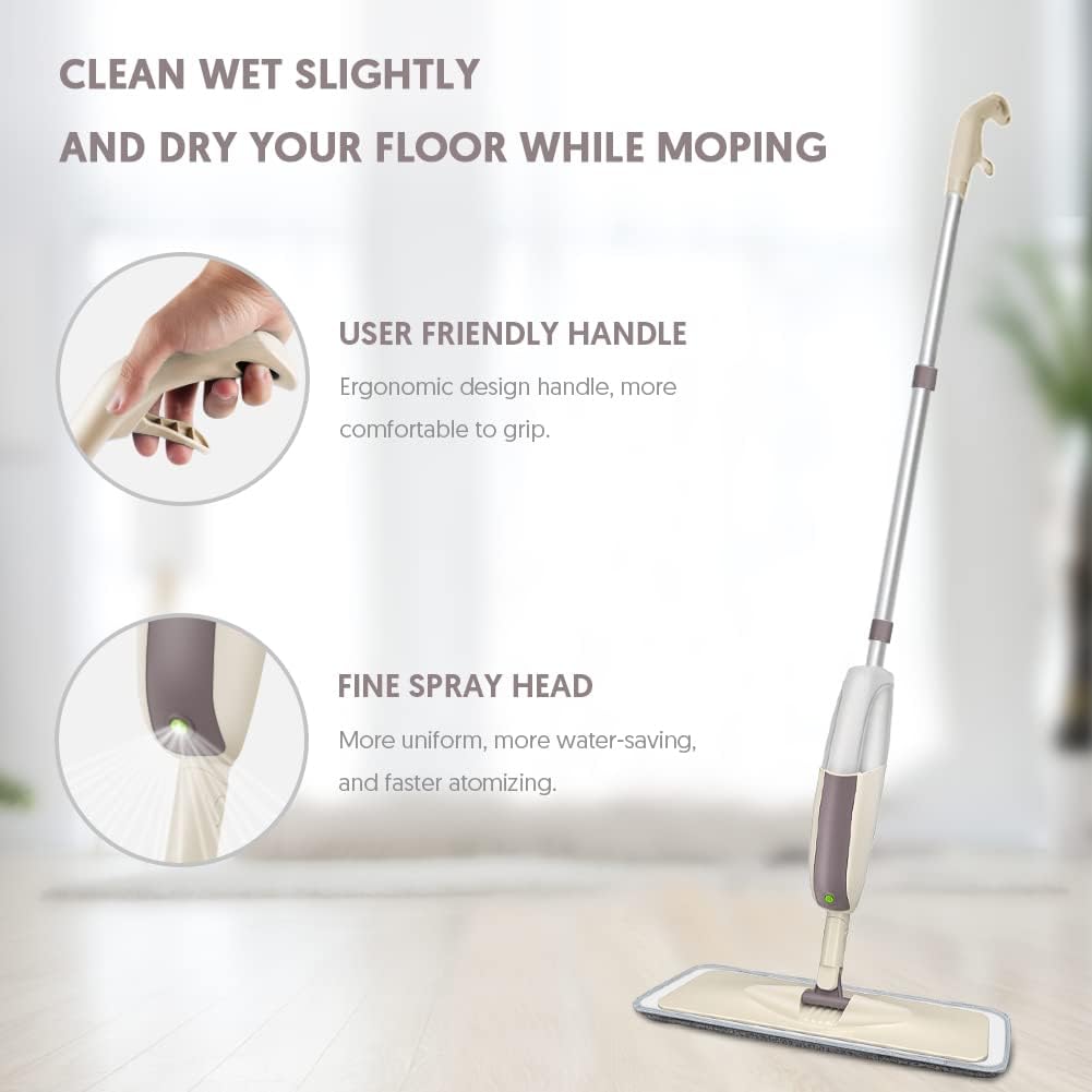 Efficient Steam Mop with Microfiber Pads for Wet Dry Cleaning