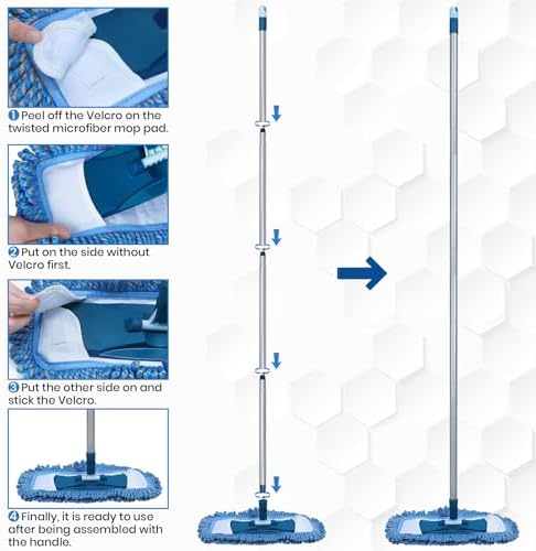 TrueYee Dust Mop for Hardwood Floors - 57 Handle