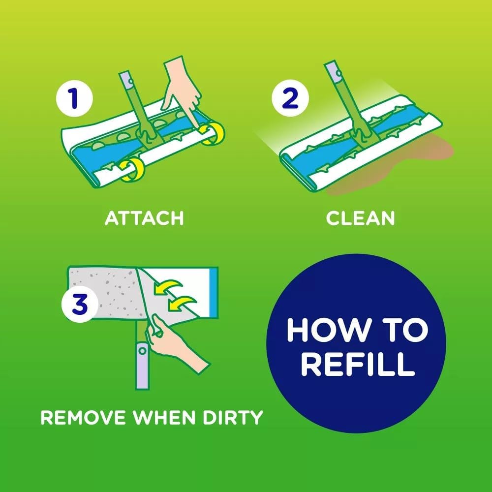 Swiffer X-Large Disposable Mop Cloths - Large Durable Soft and Hypoallergenic