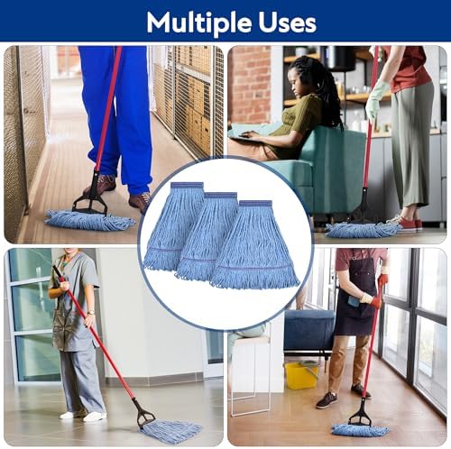 Heavy Duty Mop Head - Blue Cotton Loop