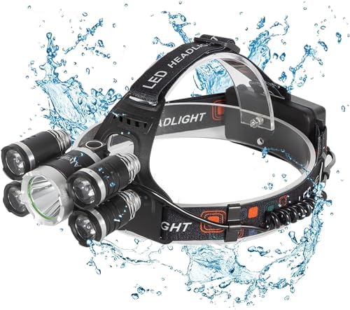 Small Aluminum Headlamp Rechargeable LED Waterproof 12000 Lumens