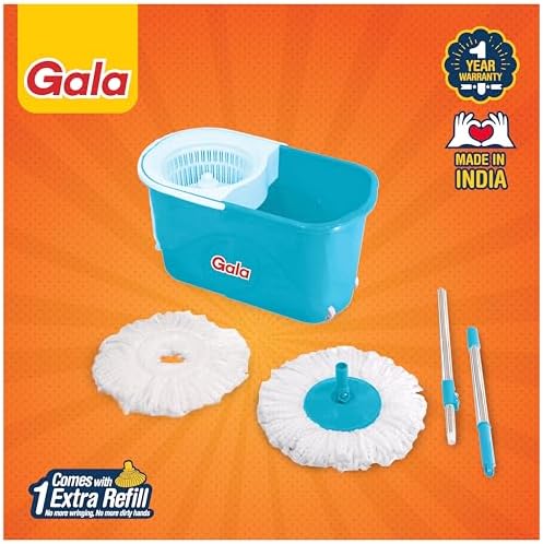 Gala e-Quick Spin Mop Set with Microfiber Refills