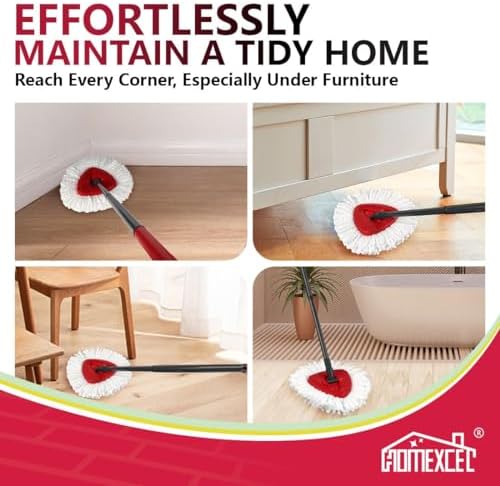 HOMEXCEL Mop Replacement Heads for O-Cedar Spin Mops 3-Pack
