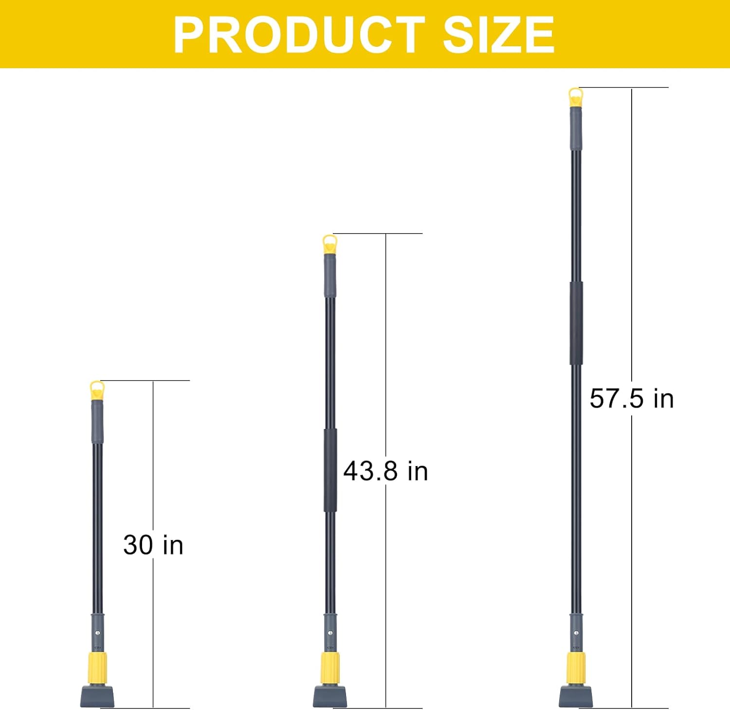 KeFanta Metal Mop Handle Durable Commercial Heavy Duty Mop Stick