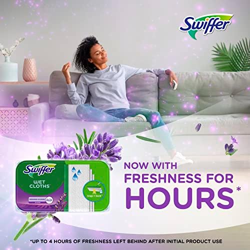 Swiffer Sweeper Wet Mopping Cloths with Febreze Freshness Lavender Vanilla 24-Pack