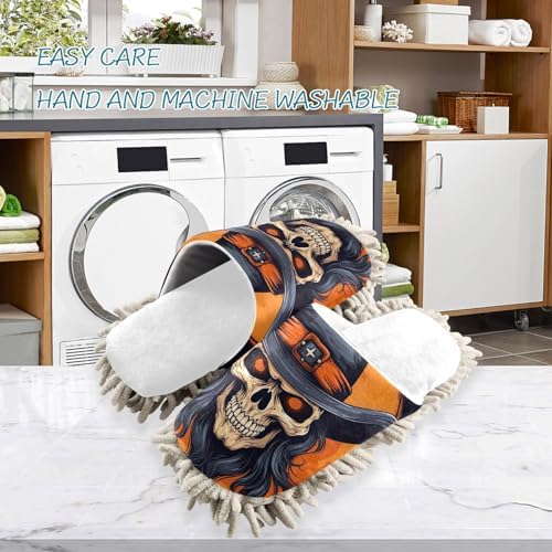 White Cowboy Skull Replacement Mop Slippers for Kitchen