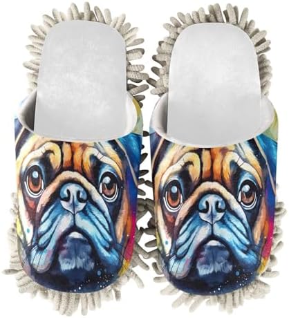 RunningBear White Cartoon Mop Slippers