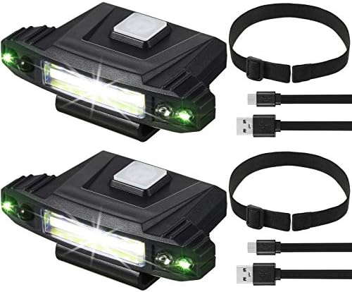 Mudder 2 Pieces Mini LED Clip-on Cap Light