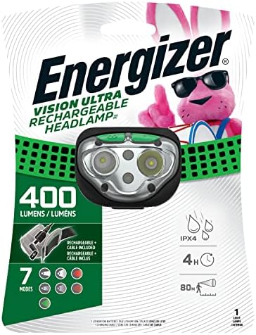 Energizer Rechargeable LED Headlamp Always-On Lighting