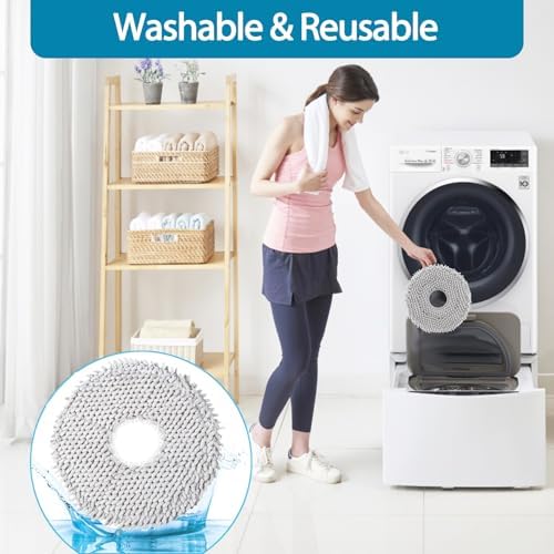 KGCMop Pad Replacement Roborock Q RevoMasterMAXVSPRO Washable Microfiber 6-Pack
