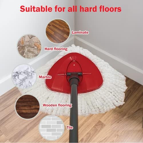 FOOKCIAN 4 Pack Microfiber Mop Refill Heads