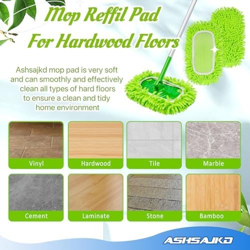 Reusable Microfiber Mop Pads 8-Pack for Swiffer Sweeper Soft Durable
