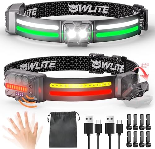 2-Pack Rechargeable LED Headlamp