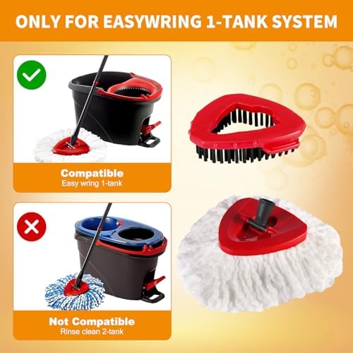 YZJAJZY Mop Heads Replacement Set for 1-Tank Spin Mop