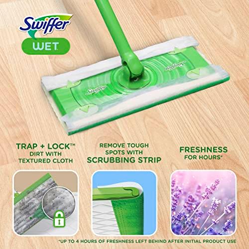 Swiffer Sweeper Wet Mopping Cloths with Febreze Freshness Lavender Vanilla 24-Pack