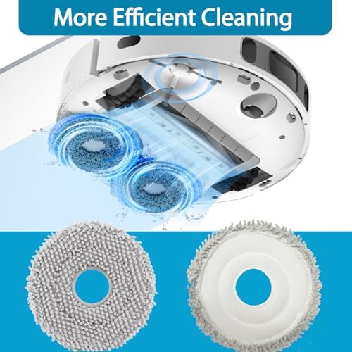 KGCMop Pad Replacement Roborock Q RevoMasterMAXVSPRO Washable Microfiber 6-Pack