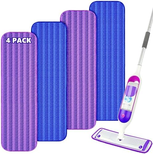 4 Pack Reusable Mop Pads for Swiffer PowerMop
