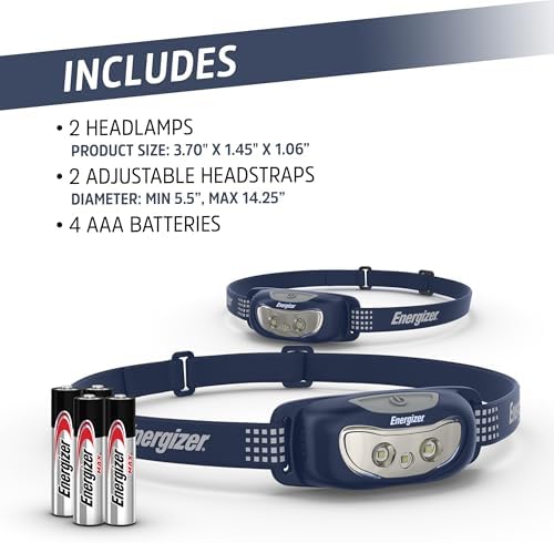 Energizer Universal LED Headlamp 2-Pack with Batteries