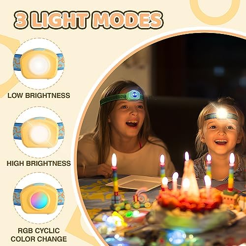 EverBrite 6-Pack Rechargeable flashlight and LED headlamp for kids