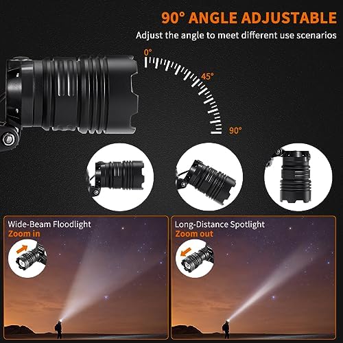 Adjustable Focus 2-Pack Rechargeable Headlamp