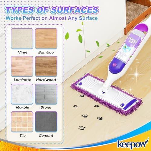 Keepow Reusable Power Mop Refill Pads