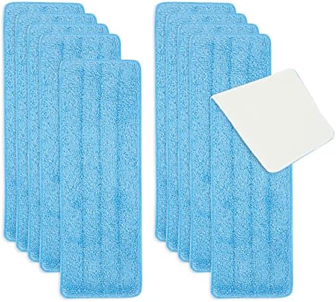 Juvale 10 Pack Microfiber Mop Pads - Reusable Washable for Hardwood Floors