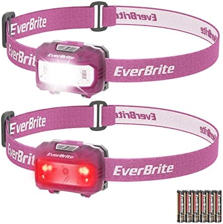 EverBrite 2-Pack Rechargeable LED Headlamp with Memory Function