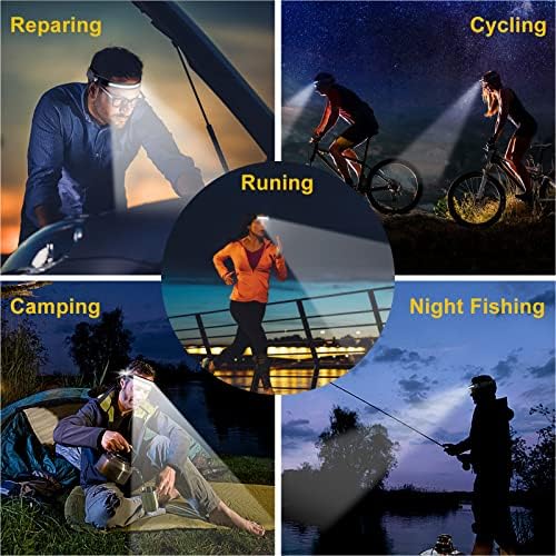 2-Piece Rechargeable LED Headlamp with 230 Wide Beam