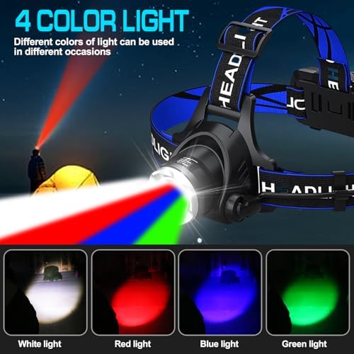 Powerful 4-in-1 LED camping headlamp