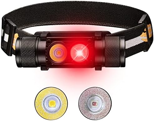 77outdoor Durable Red Headlamp - 25C for camping hiking hunting