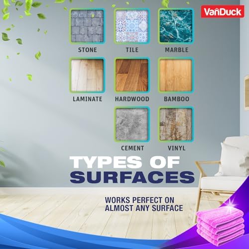 VanDuck Reusable Mop Pads for Swiffer PowerMop 4 Pack - Multi-Surface Cleaning
