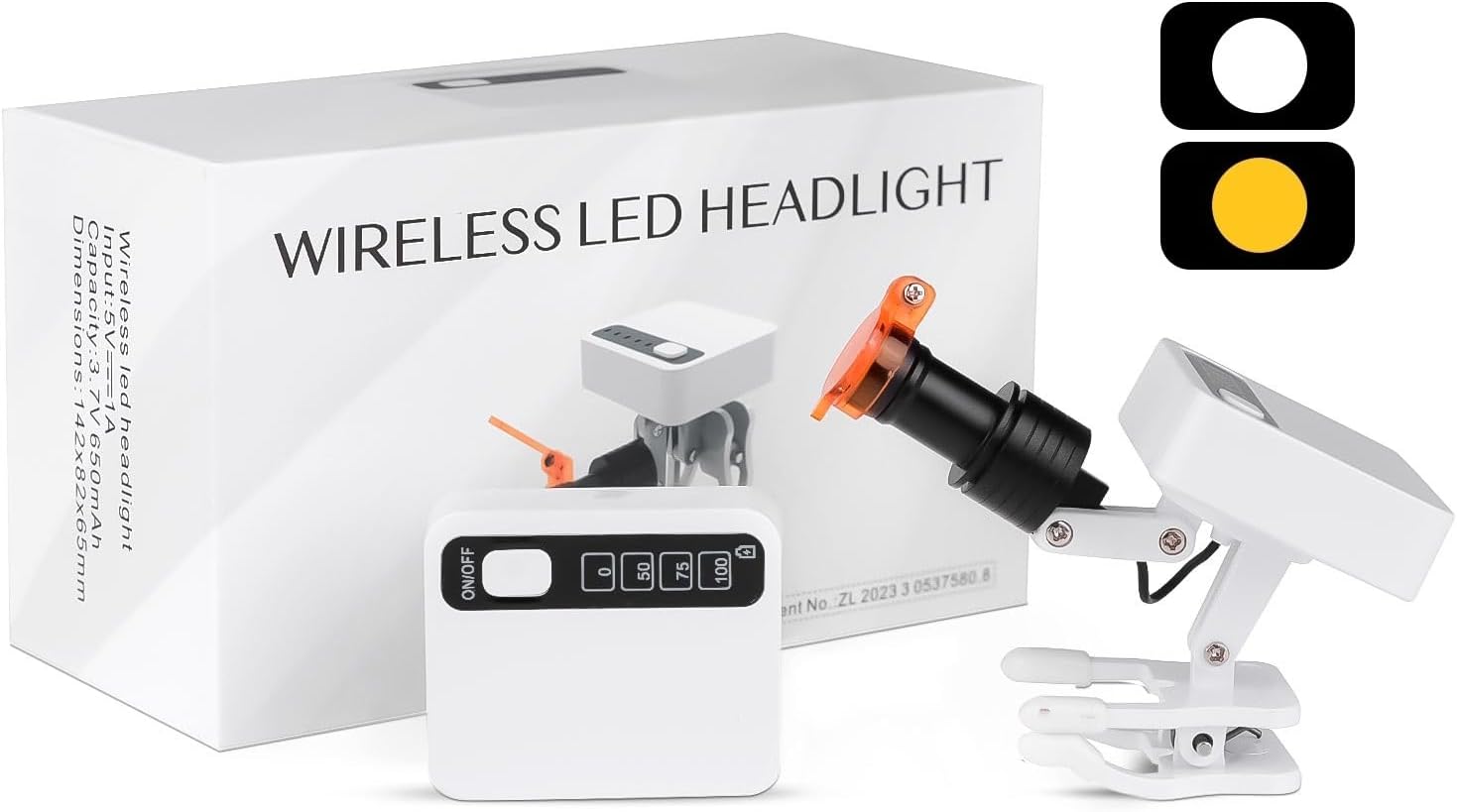 5W Ultralight LED Headlamp Clip for Glasses Binoculars