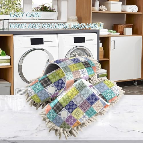 Kigai Microfiber Slippers - Bohemian Tile for Soft Clean Feet