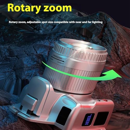 Peehss Zoomable LED Headlamp with Motion Sensor 6 Modes