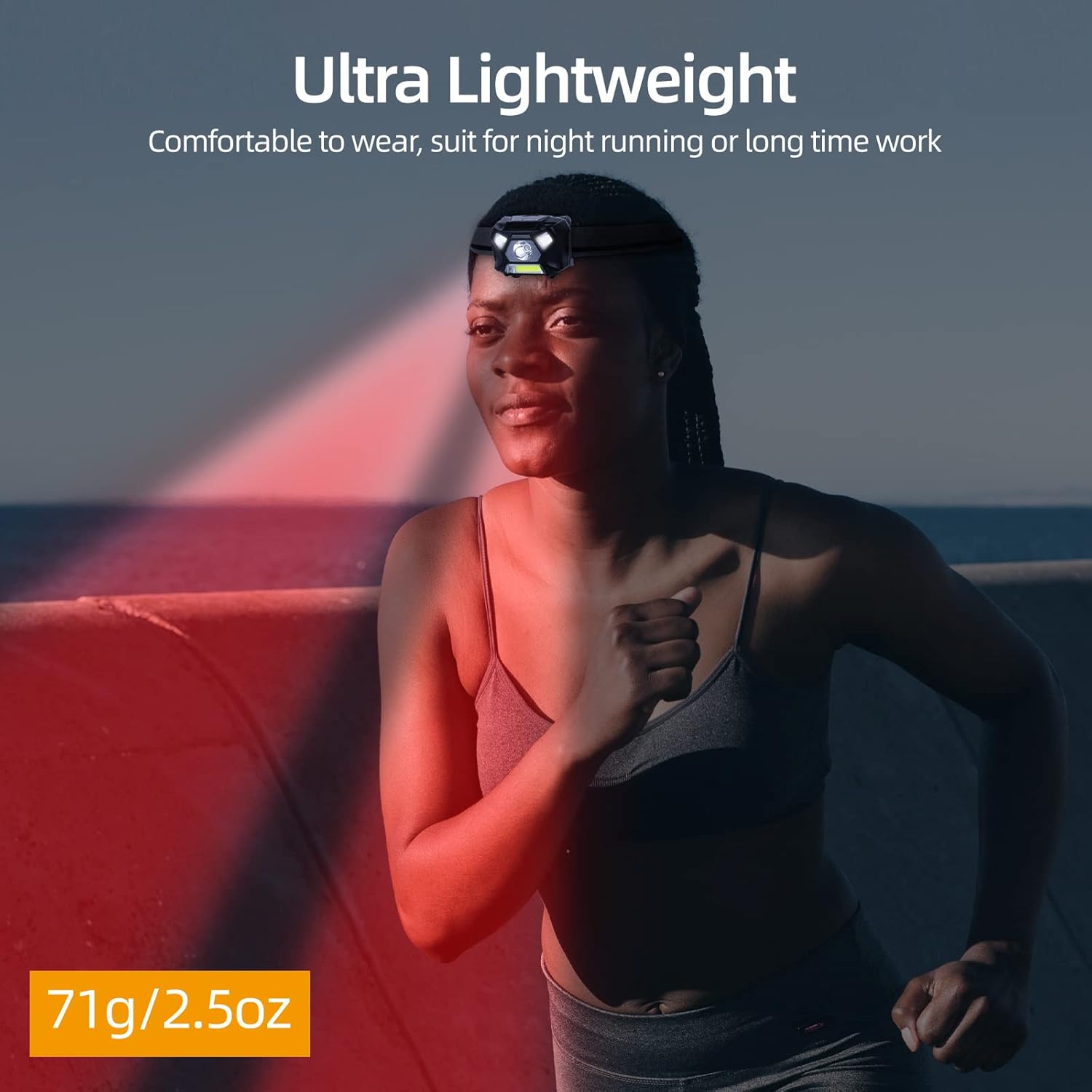 KunHe Red Light LED Headlamp for Adults Camping Hiking
