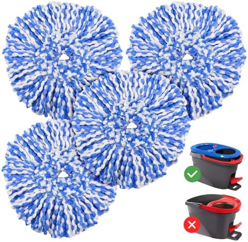 RinseClean Spin Mop Replacement Head 4-Pack