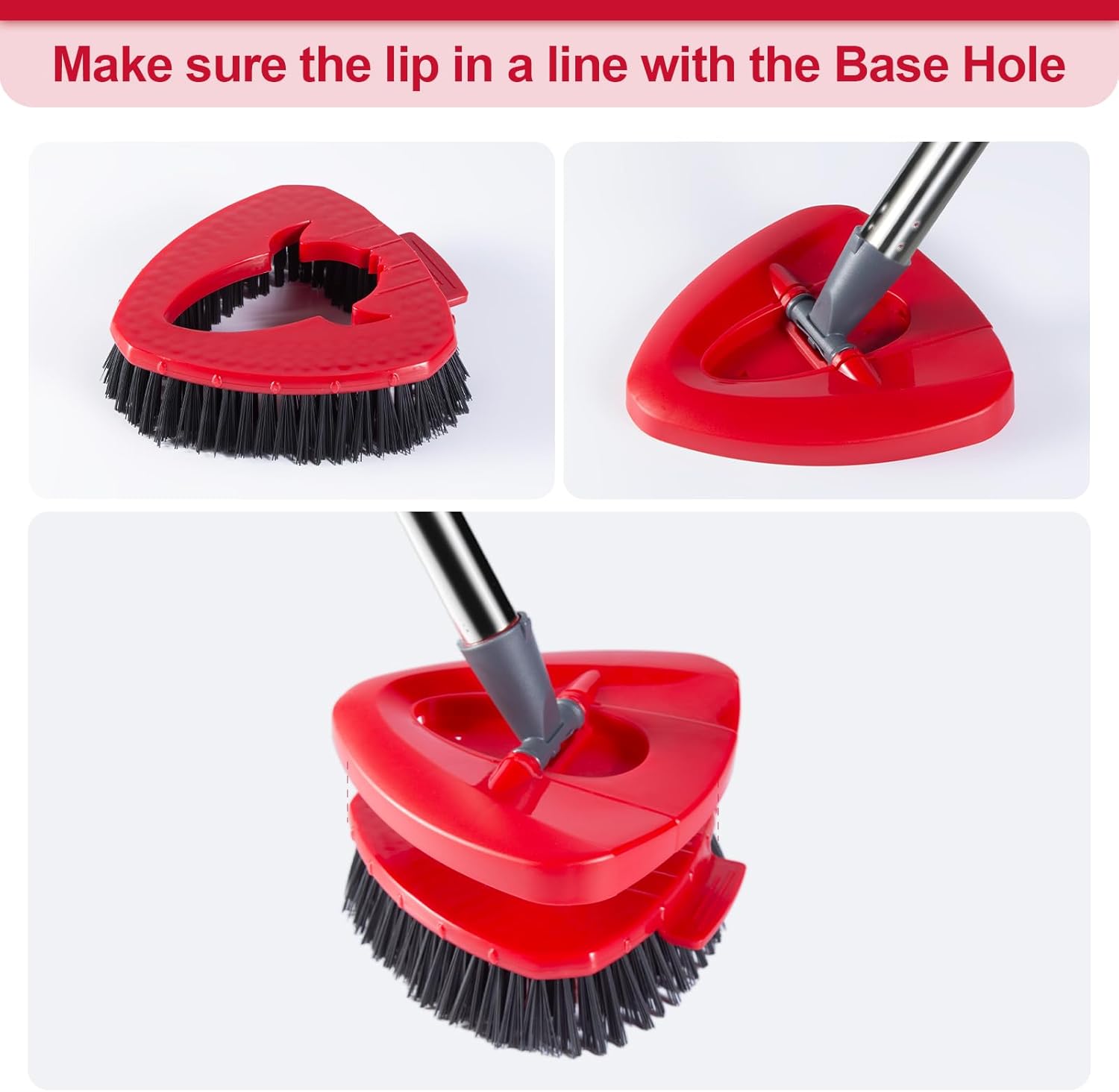 Perfect Scrub Brush for Bathroom Kitchen with Easy Mop Head Base