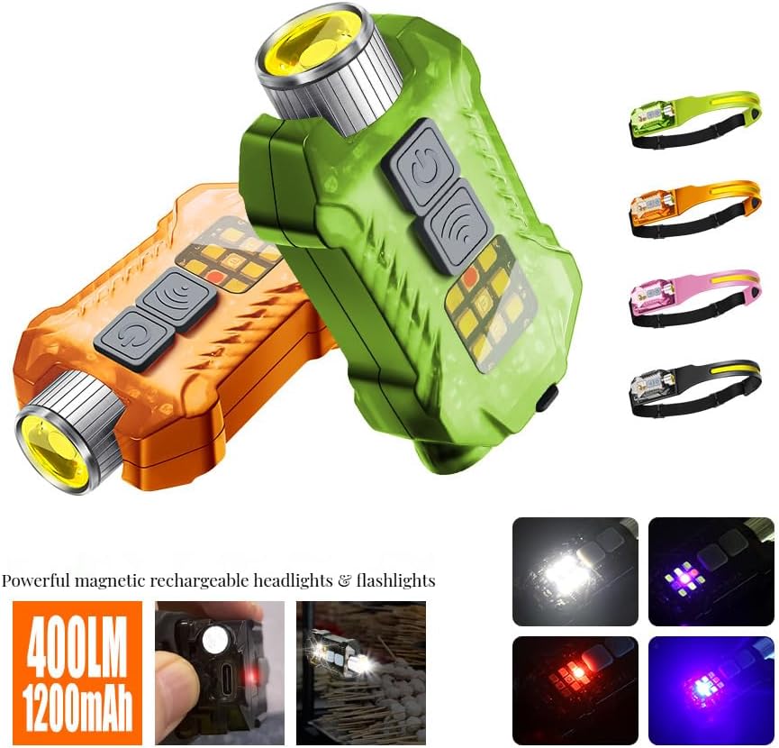 2-in-1 Outdoor Sensing COB Headlight Rechargeable Waterproof