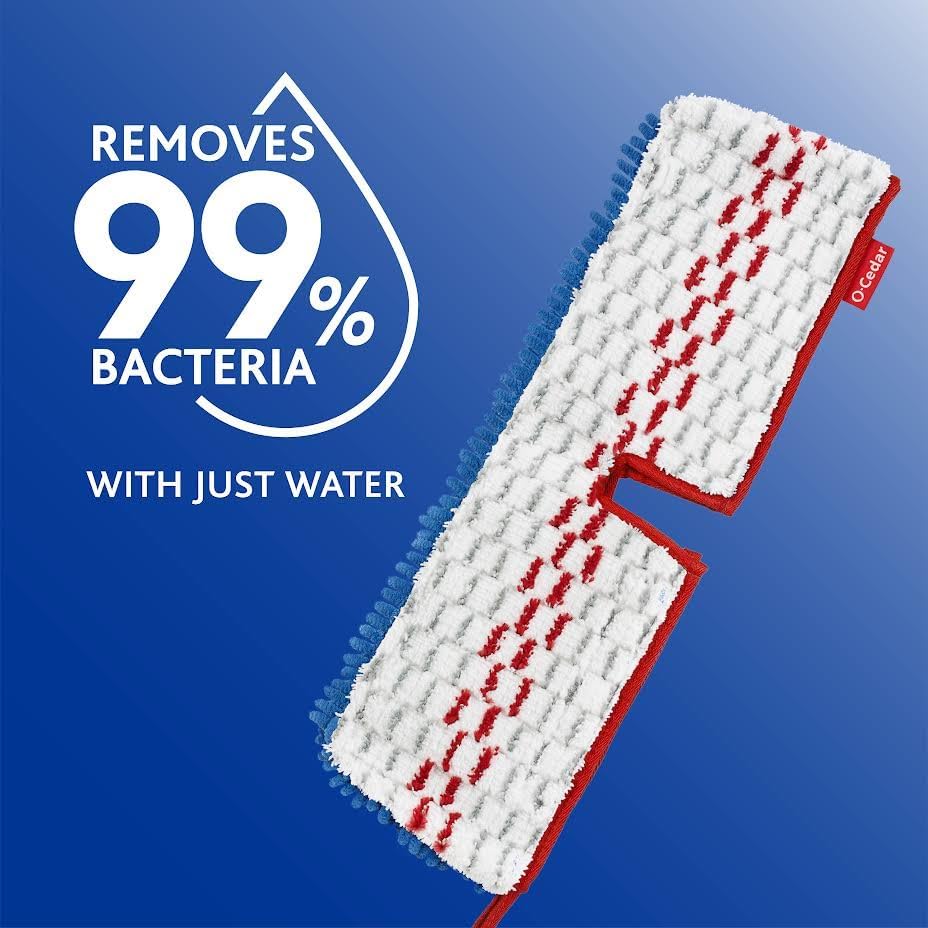 Health Household O-Cedar Microfiber Mop Refill Set with Bacteria-Killing 2-Pack