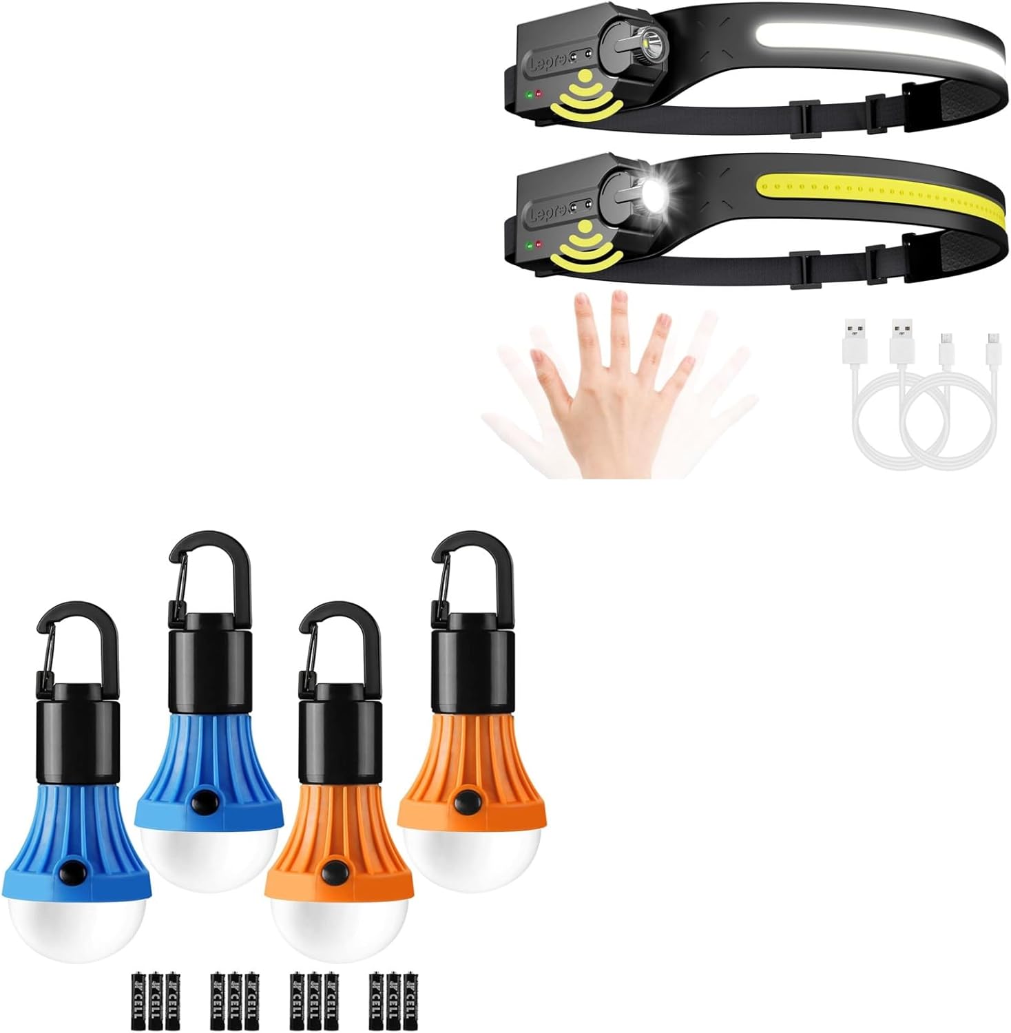 -central Lepro LED Camping Lantern - Bright Portable for Hiking