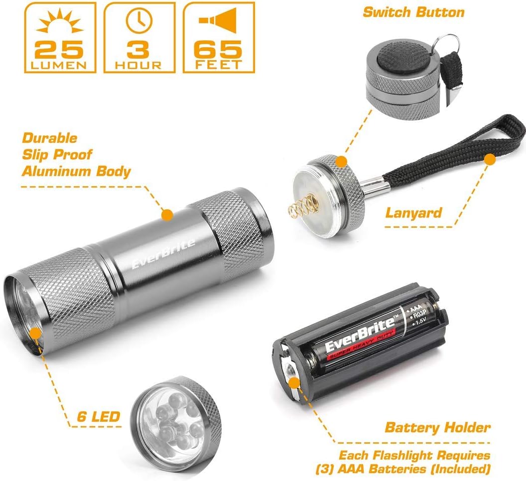 18-Pack EverBrite Mini LED Flashlights Bright Versatile and Durable