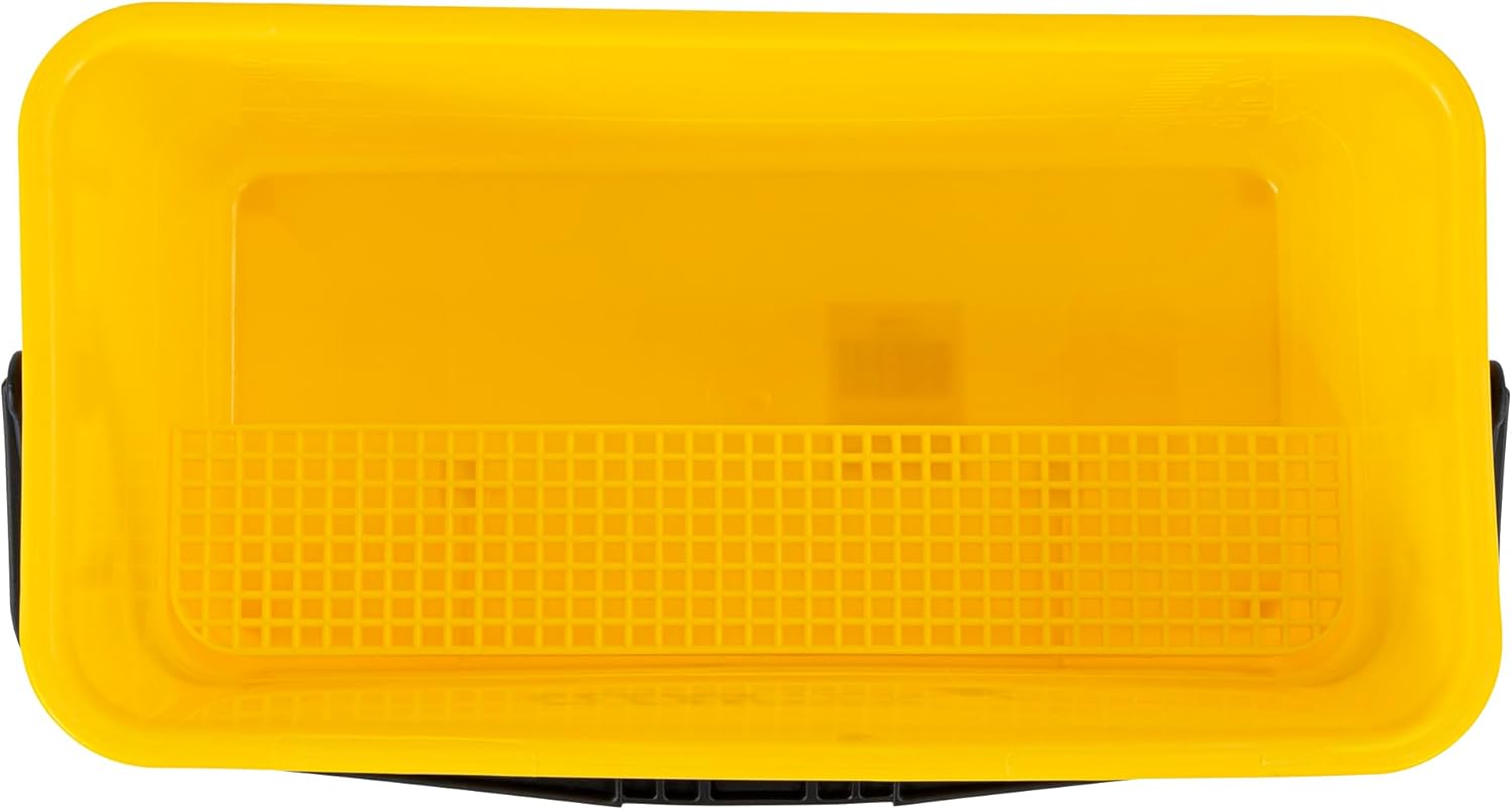 Restaurantware 25 Qt Yellow Mop Bucket with Casters